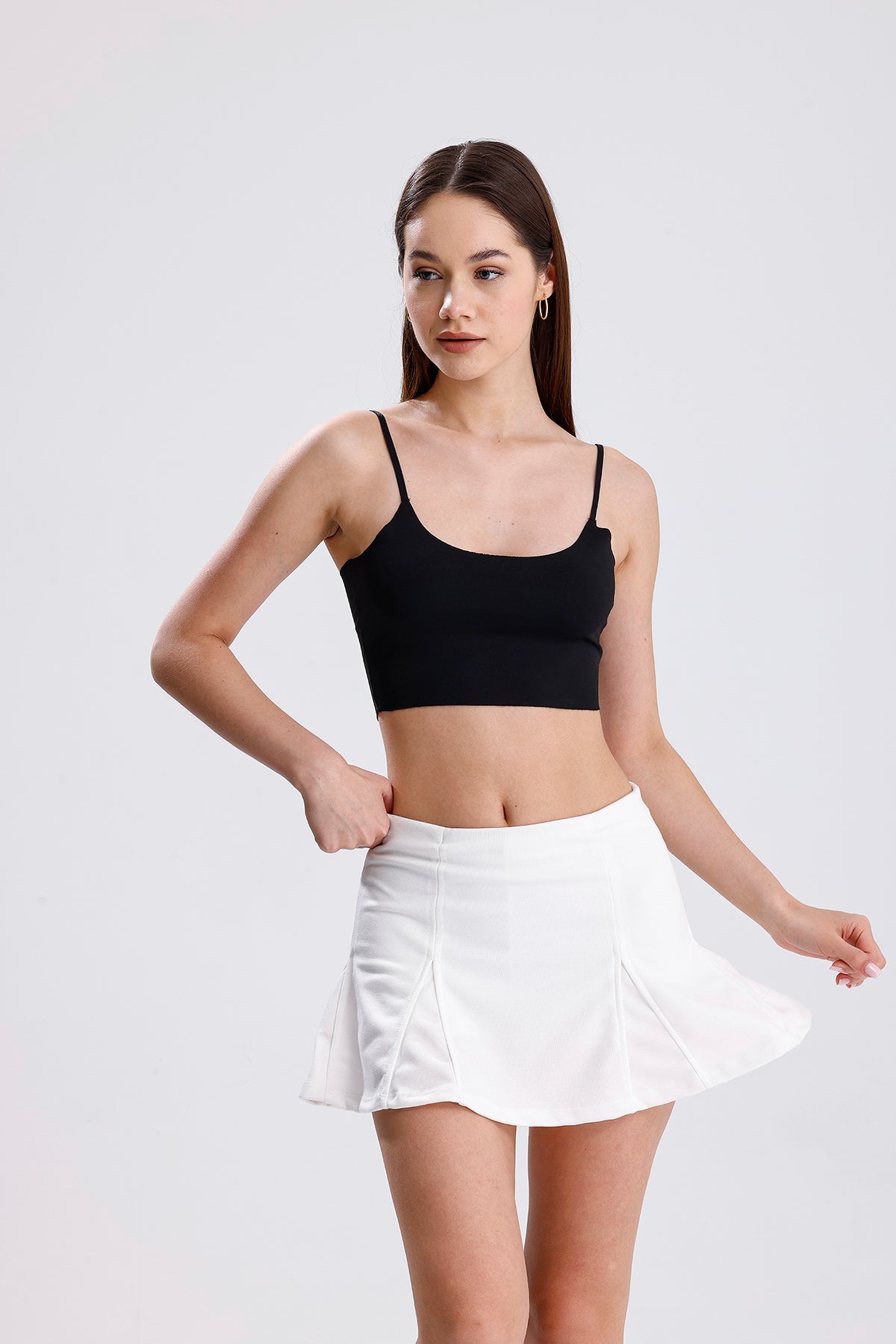 Mini Etek Şortlu Parça Detaylı