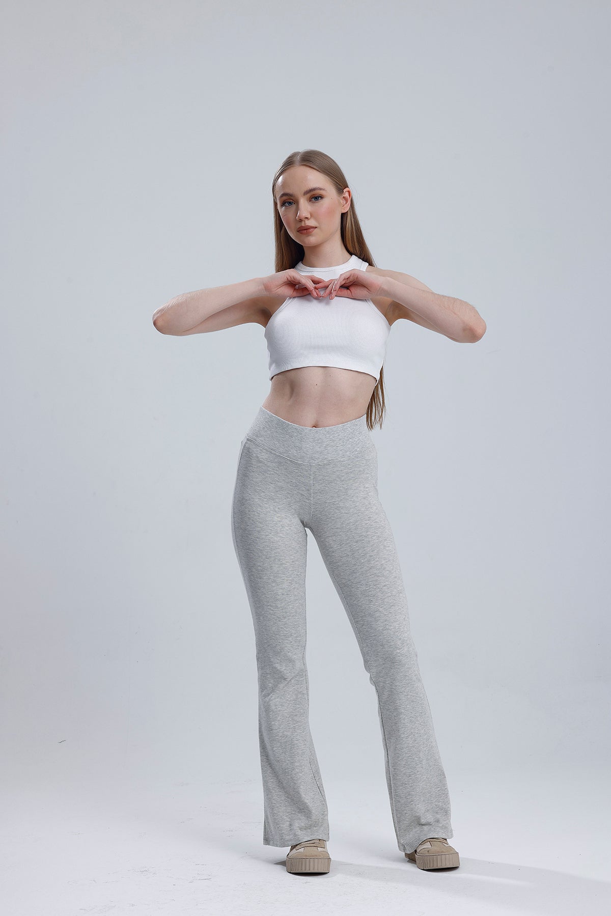 Beli fitilli İspanyol paça pantolon