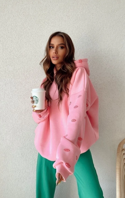 Pembe Oversize Eye Sweatshirt
