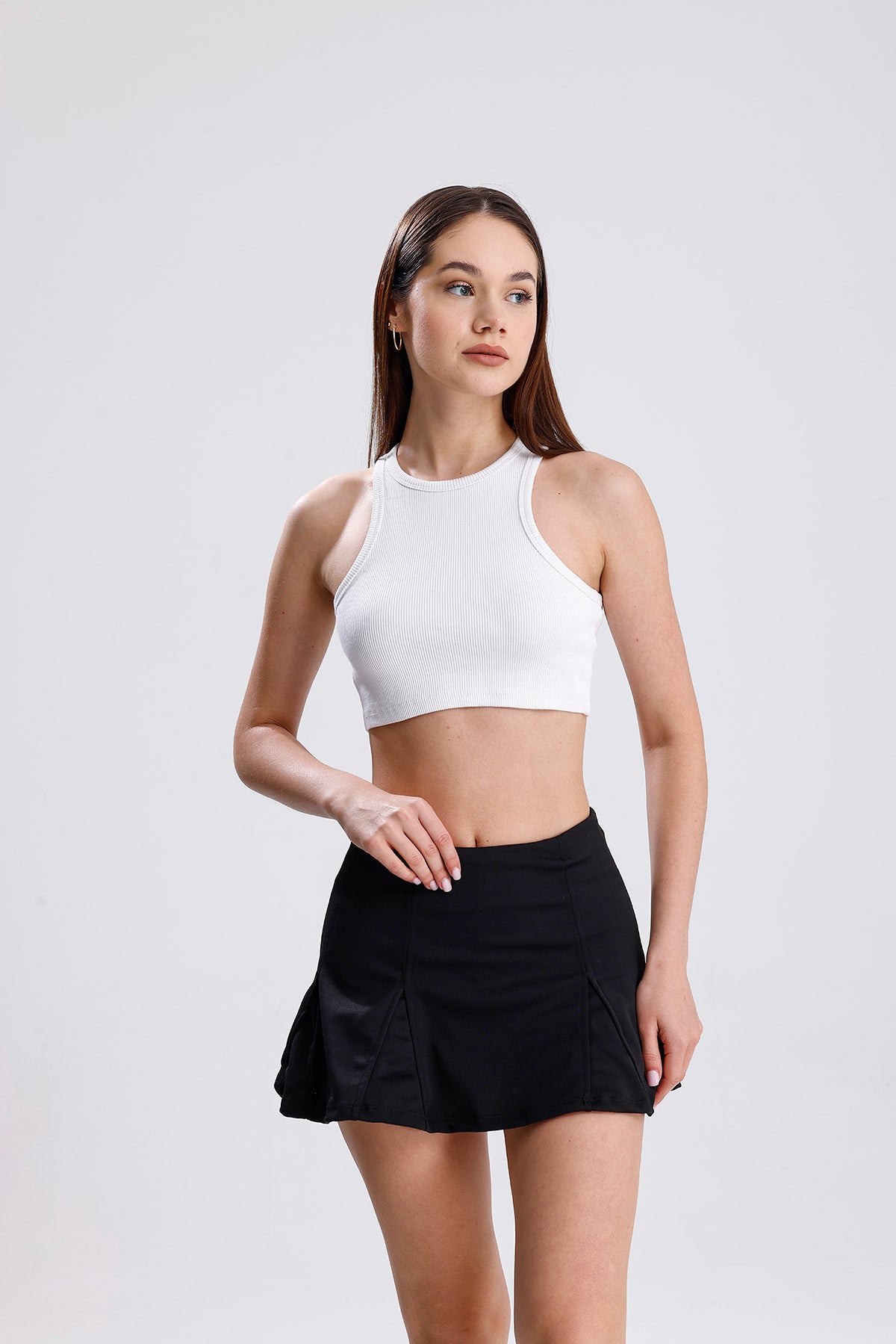 Mini Etek Şortlu Parça Detaylı