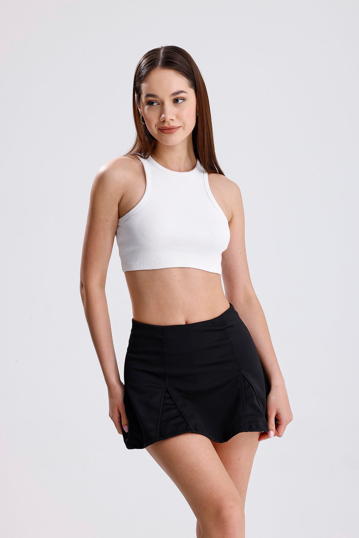 Mini Etek Şortlu Parça Detaylı