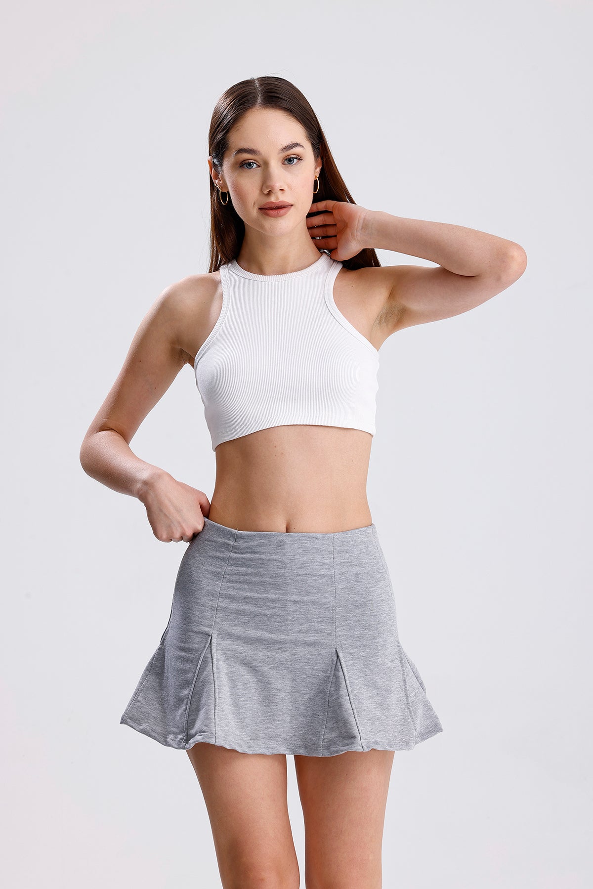 Mini Etek Şortlu Parça Detaylı